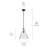 15.5" 1-Light Cone Pendant with Clear Seeded Glass-970442775