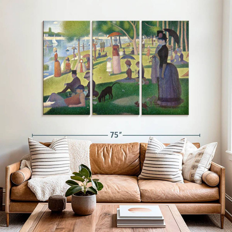 Leisha un dimanche sur la Grande Jatte, H 42 po x l 65 po