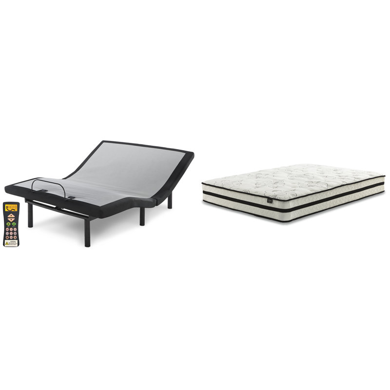 Signature Design By Ashley 10" Medium Gel Memory Foam Mattress and Adjustable Base, California King