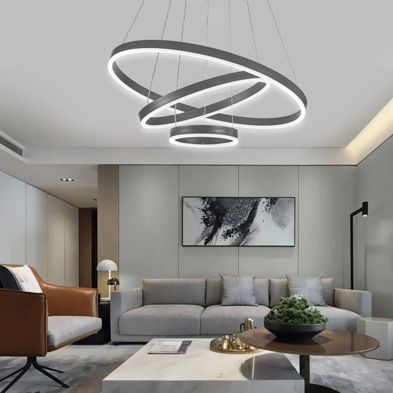Riam 3 - Light Black LED Geometric Pendant