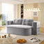 Canapé 78,7 "moderne 2 en 1 pliable avec couverture fonctionnelle et 2 coussins moelleux, canapé en velours côtelé moelleux confortable, canapé-lit convertible, canapé à siège profond pour le salon, la chambre à coucher-1360001702