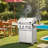 4-burner Propane Gas Grill With Side Burner