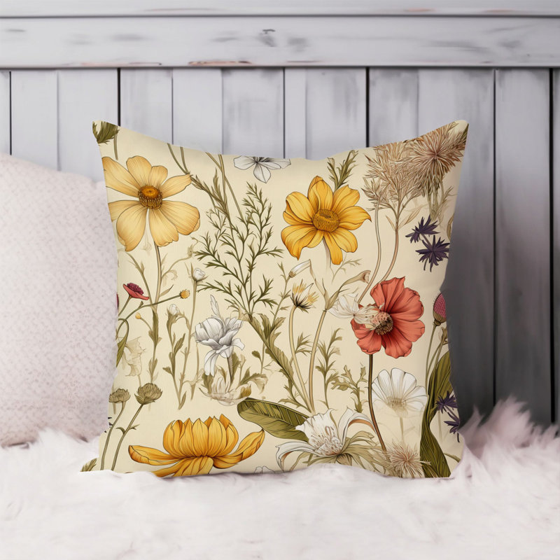 Animals William Morris Birds Damask Pattern I Cottage, 20" H x 20" W, Botanical Wildflower Symphony XII