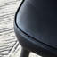 Chaise de salle à manger en cuir noir Pu