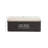 Thelonius Brown Metal Text Room Storage Bench with Cream Burlap Top and Champagne Typography