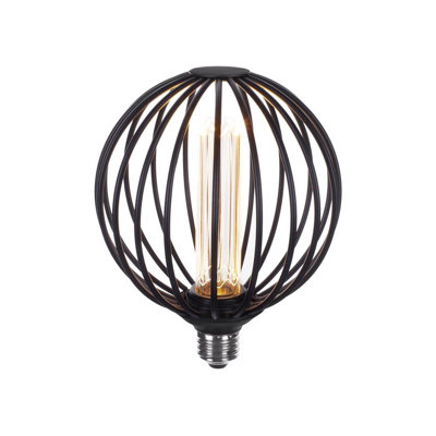 5AB17040D3594B8DAC1B313558E8E944 LED Bulb Decorative E26 (Medium) Soft White 3 Watt Equivalence Black Metal