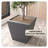 Kanok Handmade Tapered Square Planter Pot - Fiberstone MGO Clay with Drainage and Drill Holes for Indoor/Outdoor Use-181219584