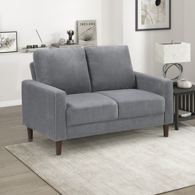 Yancheva 54.5" Square Arms Corduroy Loveseat