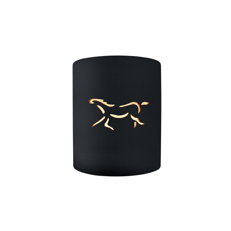 Applique murale 1 lumière Braaten, Cheval, Gloss Black/Matte White