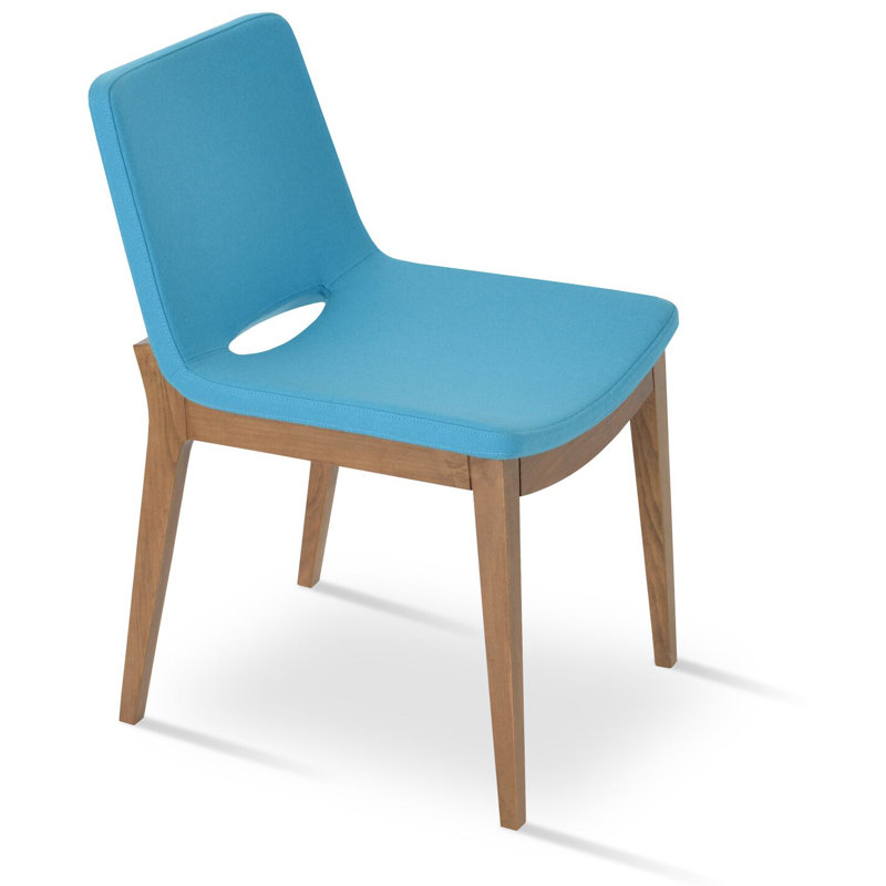 Nevada Wood Side Chair, Turquoise