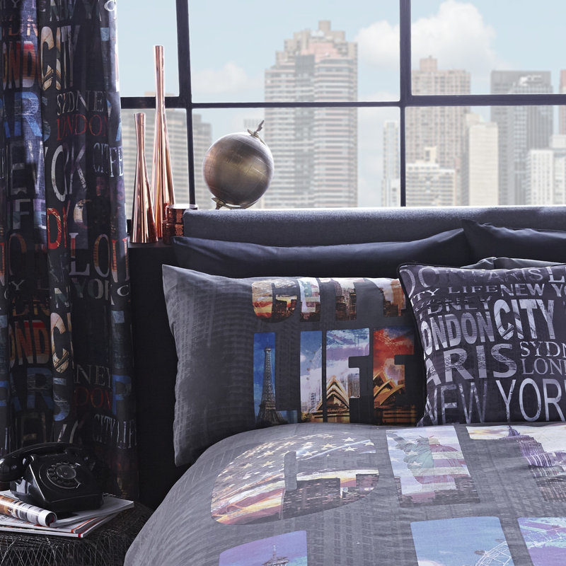 City Life Curtain Single Panel