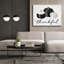  «Thankful», art mural sur toile avec lettres et lignes, 54 po x 40 po