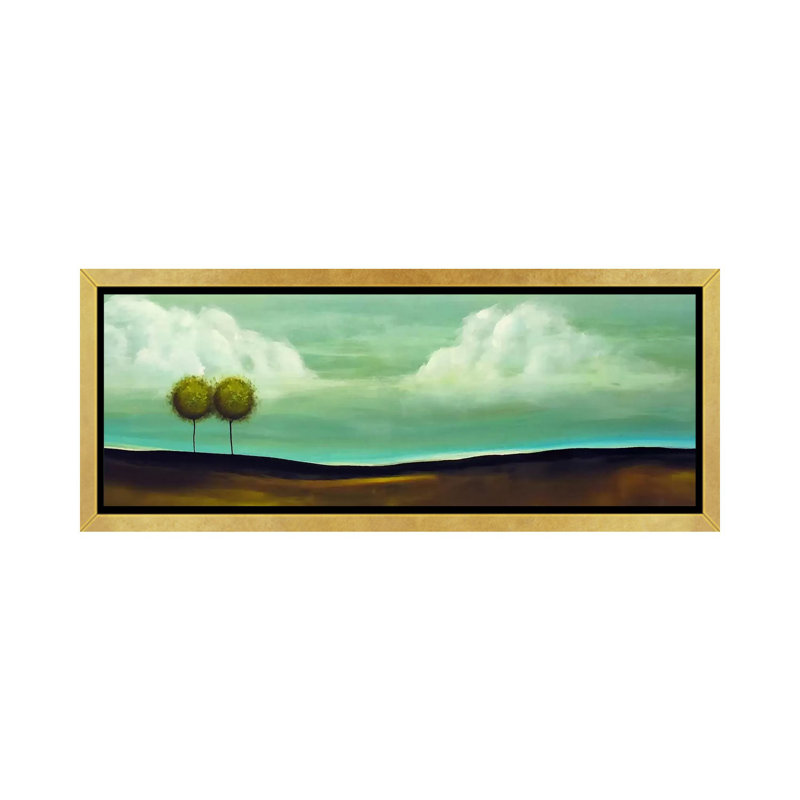 «Happily Ever After» par Jordi Gomez - reproduction d'art, H 20 po x l 60 po x P 1,5 po, Toile encadrée d'or