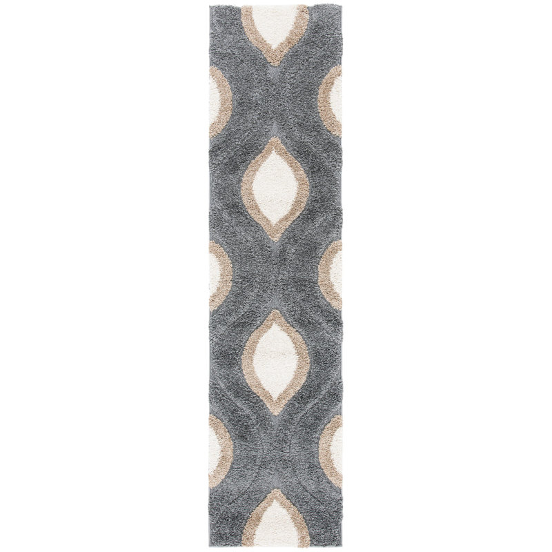 Altizer Shag Performance Geometric Rug, Runner 2'3" x 9'