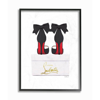 «Fashion Designer Black Shoes On Box», impression