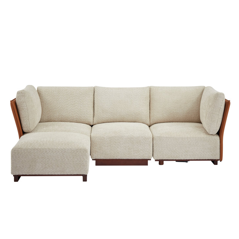Canapé modulaire Carmel Mid-Century, 94.5'' Wx61''Dx32''H