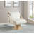 Quinton Vegan Leather Swivel Accent Chair-90995871-90995857