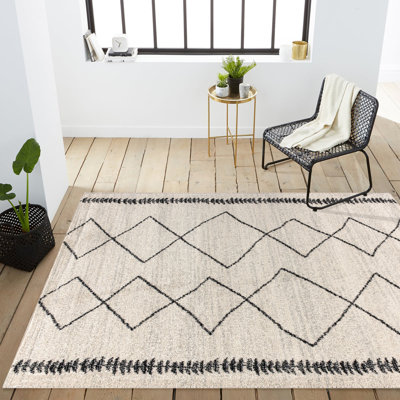 Bradt Moroccan Beni Souk Cream/Black Rug