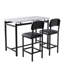 Ensemble de table de cuisine compacte et compacte avec chaises rembourrées pour les petits espaces et une utilisation polyvalente, durable et confortable-544348306