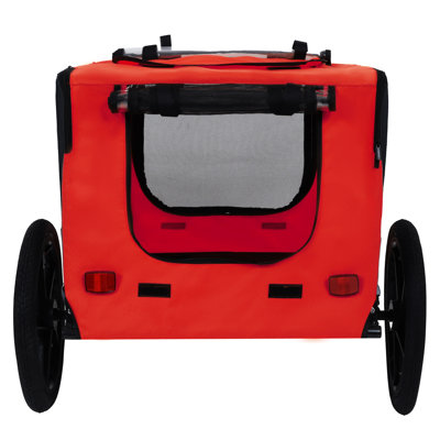 Pet Bike Trailer Dog Cart for Bicycle, Easy Folding Cart Frame, Quick Release Wheel