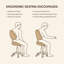 Fauteuil à roulettes pivotant avec roues et support de dossier ergonomique Latitude Run®-587143872-590031888