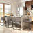 Upholstered Counter Stool with Metal Frame-583255780
