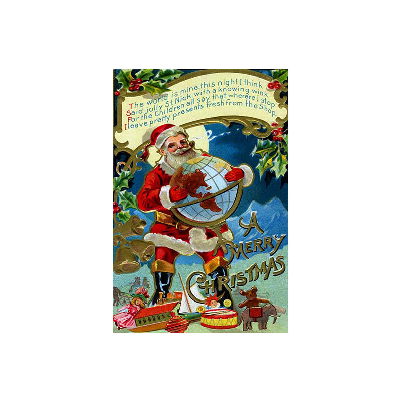 « a merry christmas », affiche rétro