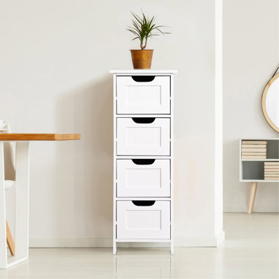 White Bathroom Cabinet With Spacious Drawers To Accommodate Your Needs Chic Storage Smooth Drawer Slides For Easy Access