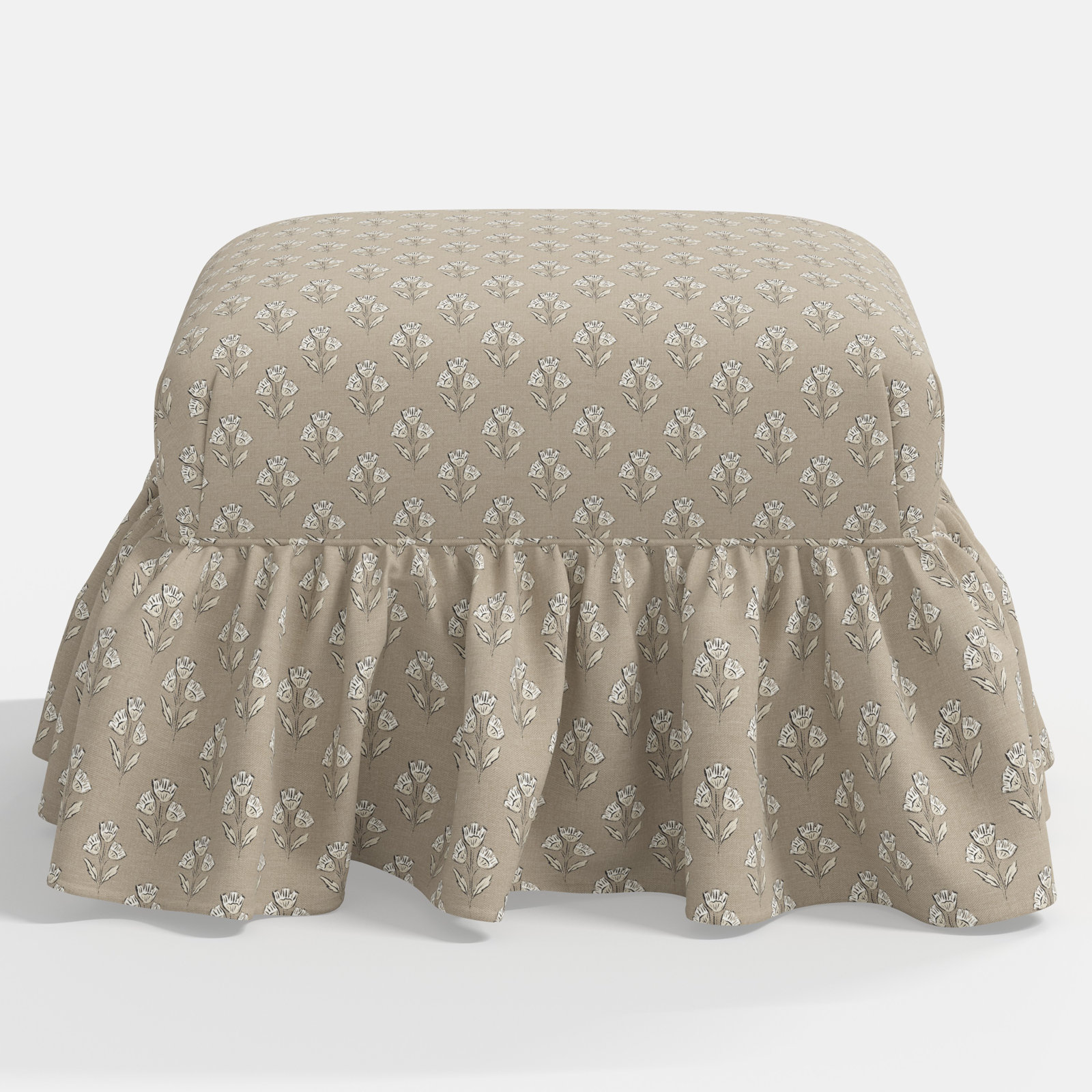 Stoffer Home x Cloth & Co. June Ottoman, Francie Tan