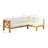 Patio X-Back Left Corner Bench Of Set 2, Beige-1671892641-1671892647