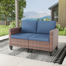Kisner 31.5" H Wicker Outdoor Loveseat