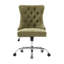 Chaise de bureau moderne en chenille capitonnée avec base en métal chromé, pivotant à 360 degrés-133599478-133599482