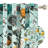 Fancy Hummingbird Patterned Room Darkening Curtain,Rod Pocket Back Tab Floral Drapes,Set of 2-281836730-286370275