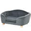 Canapé pour chien Pawhut, canapé-lit pour chien miniature avec coussin lavable et amovible, housse imperméable, gris
