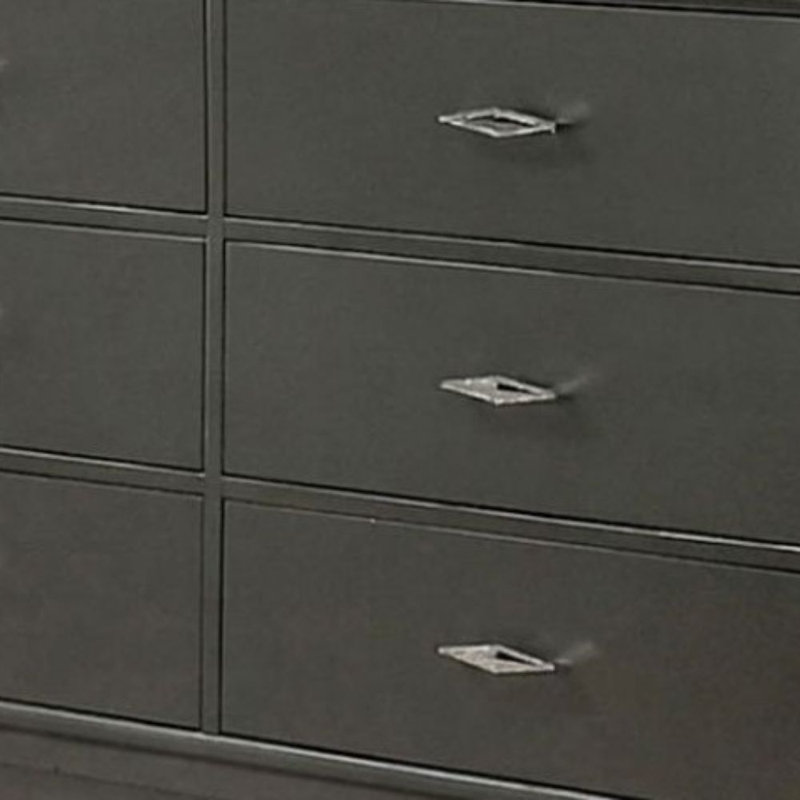 Trey Commode à finition gris métallique