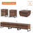 Nellie Modern Living Room Table Sets, 106 Inch TV Stand,And Square Coffee Table With Tempered Glass Top, 2 End Table With Drawers, Entertainment Center, Console Table