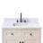 Andalo 37" Single Bathroom Vanity Top in Snow White with Sink