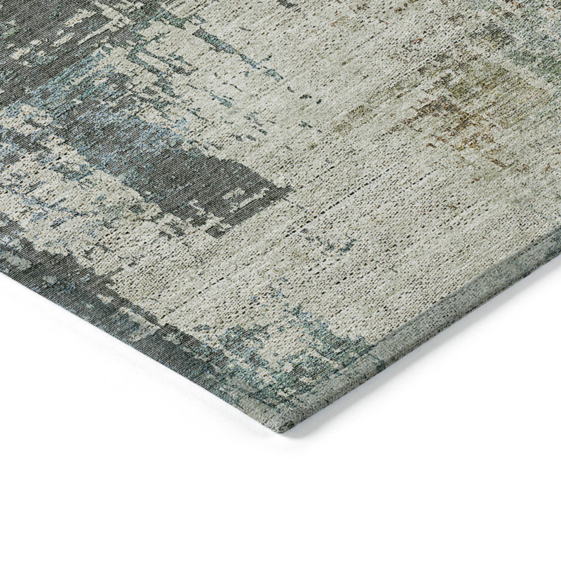 Lummus Washable Abstract Indoor / Outdoor Rug, Rectangle 2'6" x 3'10"