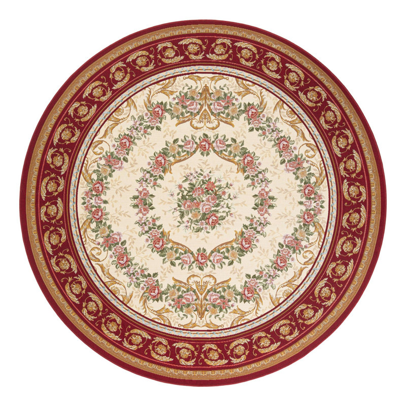 Indoor/Outdoor Traditional Area Rug, Round 7'10"