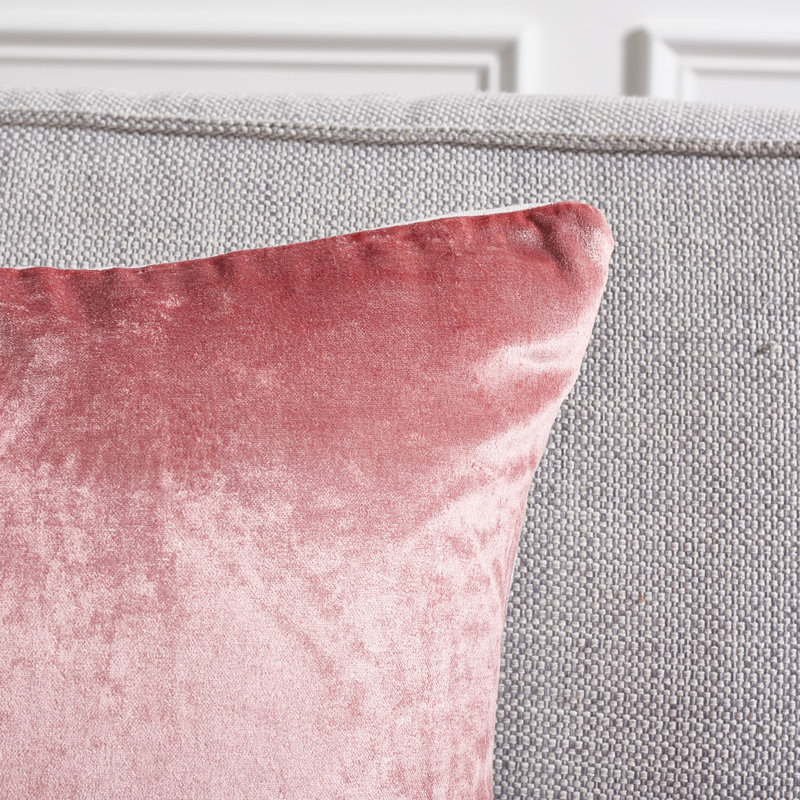 Cotton Blend Throw Pillow, 18" H x 18" W, Pink
