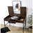 Verster Oak  Black Finish Writing Desk W/USB-1122605873