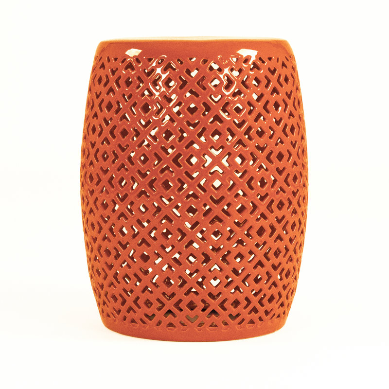 Lorin Garden Stool, Orange