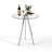 Round Coffee Table, Dining Table Set of 1, Modern Kitchen Glass Table, 31.5" Round Tempered Glass BAR Table top,Clear BAR Table Metal Legs for Small Spaces, Bistro Pub, Cafe-70815876