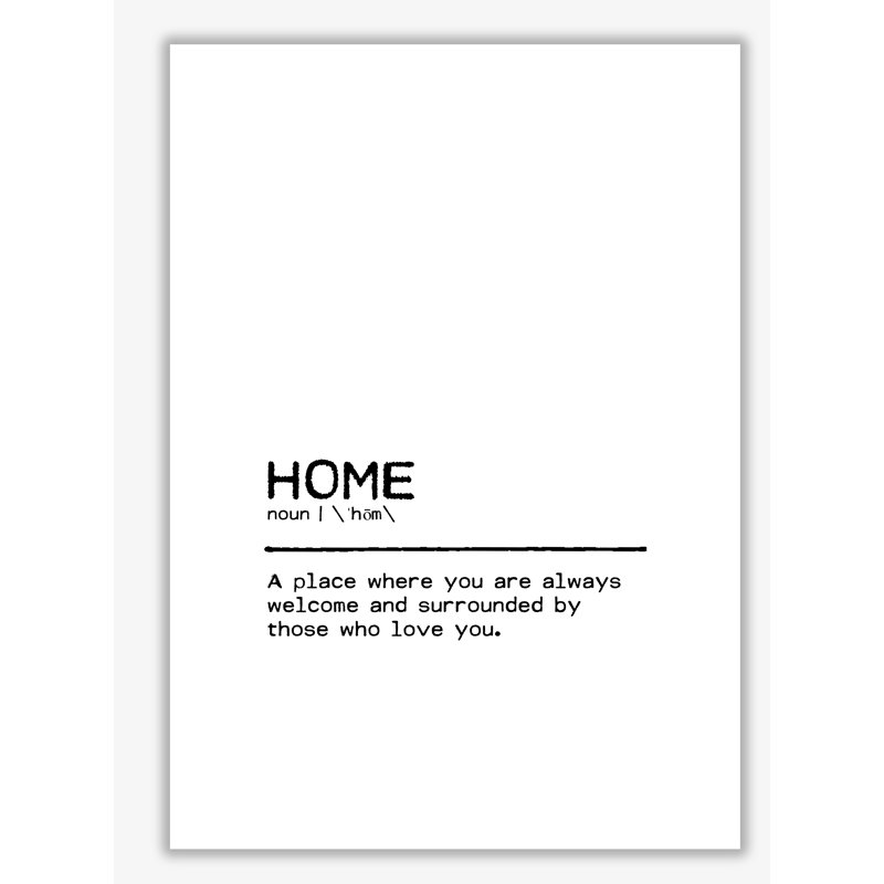 Home Welcome - Print, 42 cm H x 30 cm W x 1 cm D, No Frame