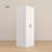 72.2" H White Wine Bar Cabinet With Spinning Shelves
