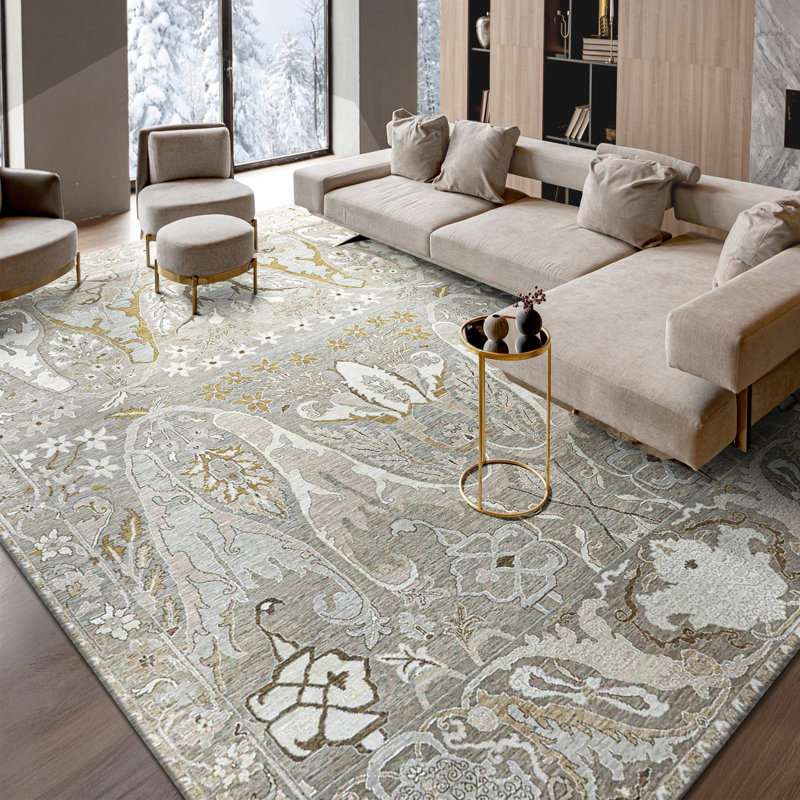 Tapis chameau noué à la main de haute qualité, Rectangulaire 8 pi x 10 pi