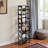 Dorian 4-Tier Storage Shelf Standalone Bookcase Brown Finish, 54.68'' H X 13.14'' W X 11.09'' D