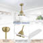 Ventilateur de plafond 60 po en bois massif avec éclairage DEL à intensité variable avec télécommande, moteur CC réversible à 6 vitesses et silencieux, blanc-515908396-515908391