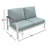 Outdoor Patio Sectional Left Loveseat With Sunbrella Cushions-116869009-116869011
