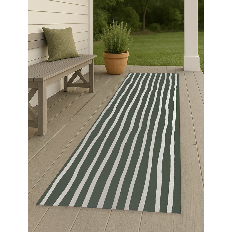 Spinal Row Non-Slip Outdoor Rug, Runner 2'6" x 8'